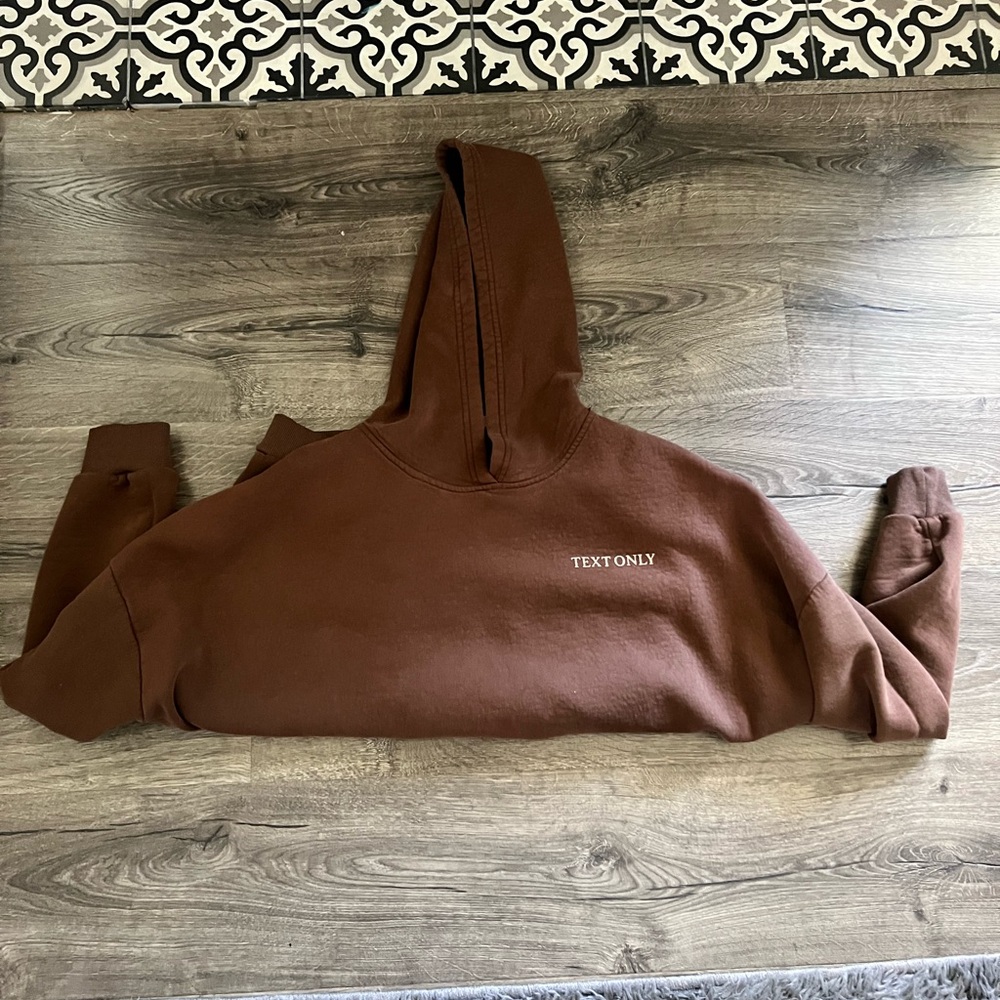 Brown No Calls No Texta hoodie
